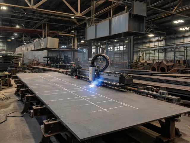 Shipbuilding plate cutting