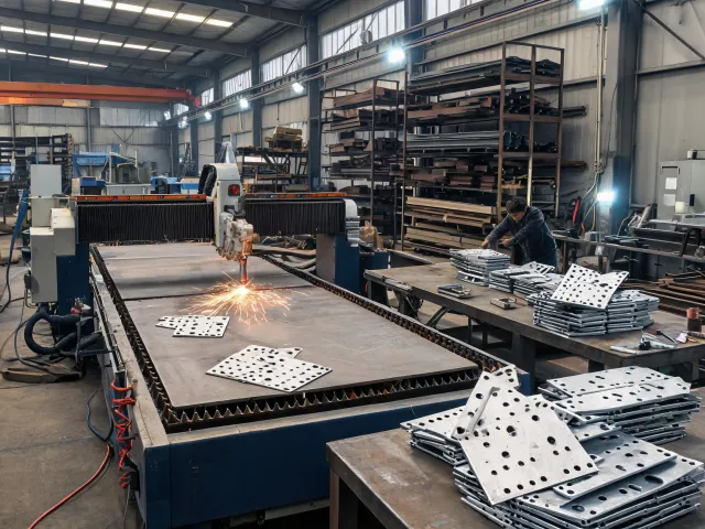 Structural fabrication plasma cutting