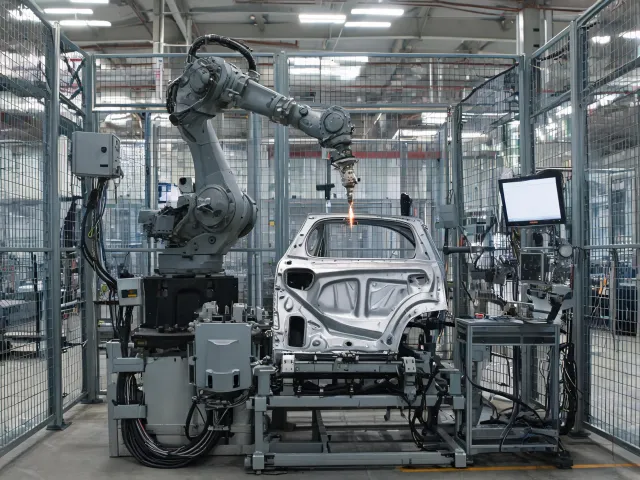Automotive robotic cutting cell