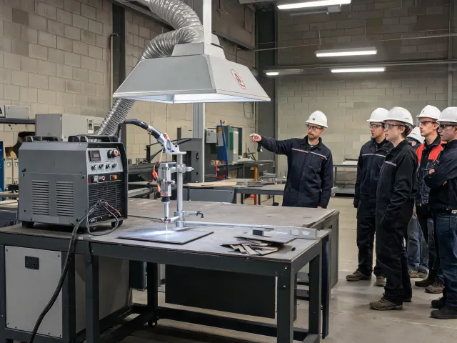 Training lab with plasma cutting equipment